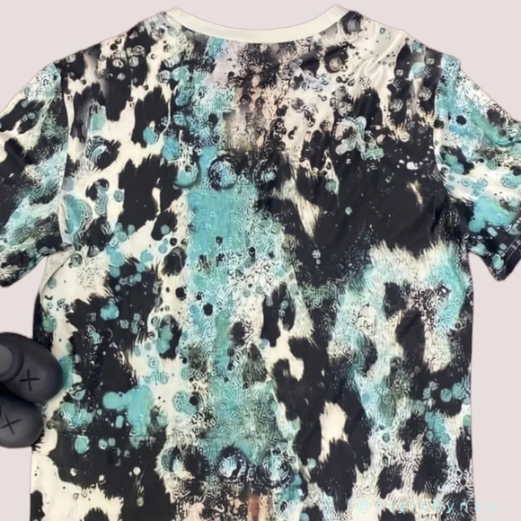 Women’s Leopard Witch Print T-Shirt, Crew Neck - Picture 2 of 4